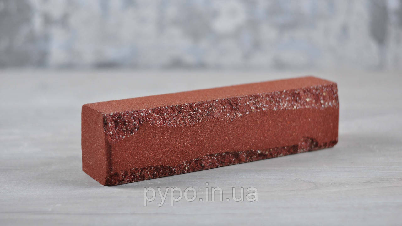 Цегла блискавка половинка стінова Червоний "Slim Stone".