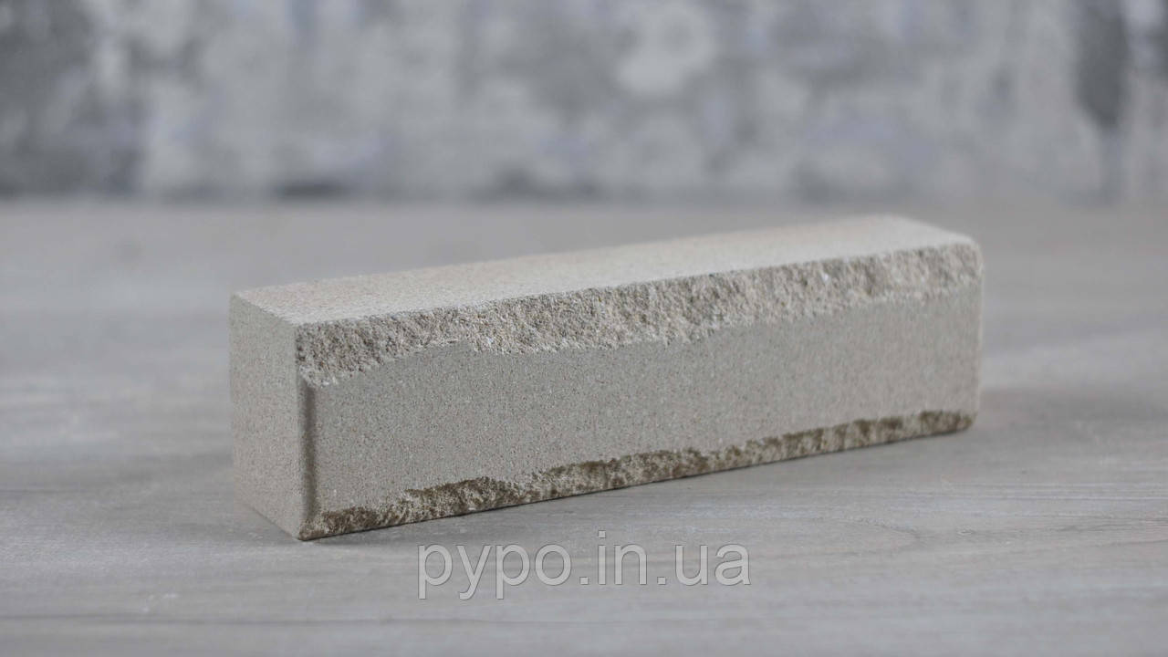 Цегла блискавка половинка стінова Слонова кістка "Slim Stone".
