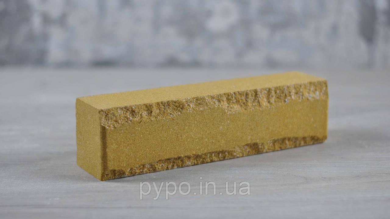 Цегла блискавка половинка стінова Жовтий "Slim Stone".