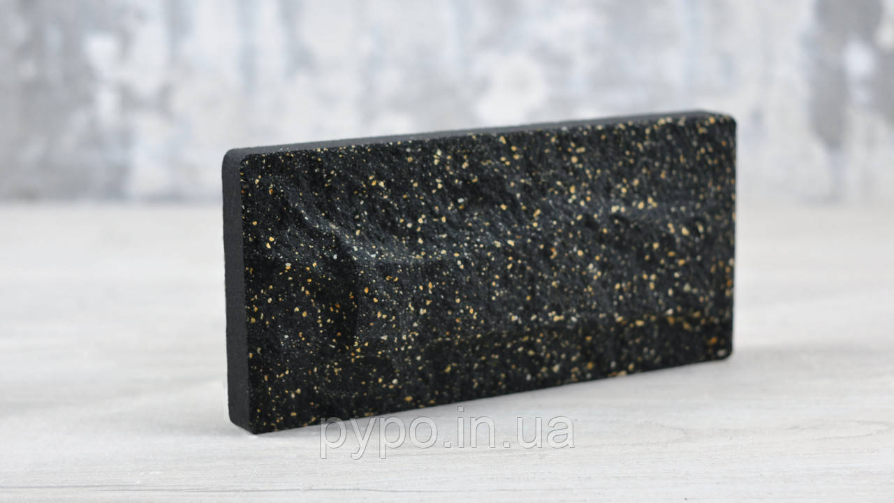Плитка цокольна рвана скеля Чорний "Slim Stone".
