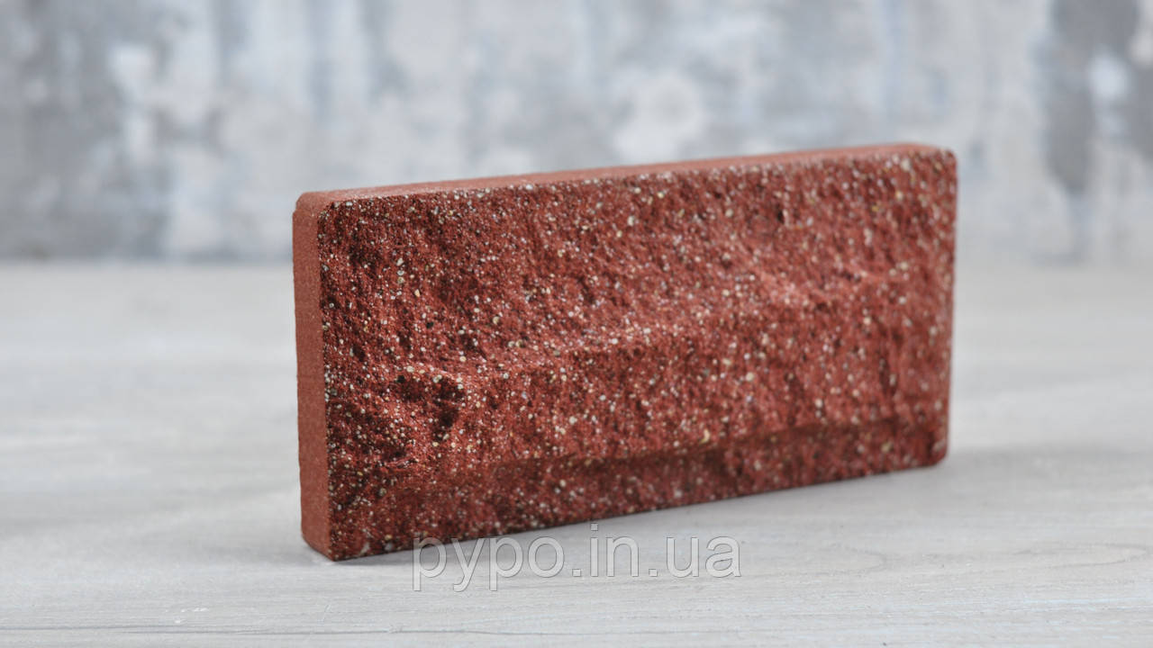 Плитка цокольна дорівнює Червона скеля "Slim Stone".