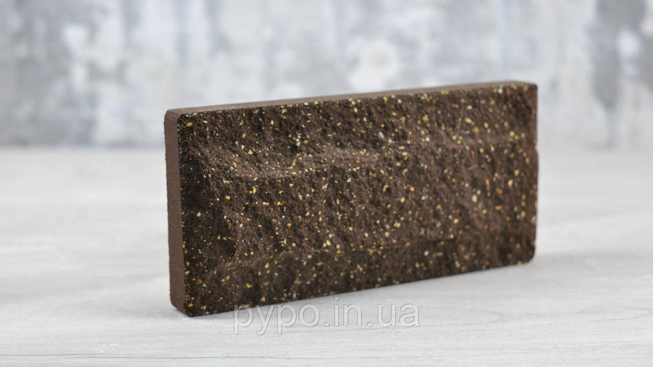 Плитка цокольна дорівнює скеля Кавовий "Slim Stone".