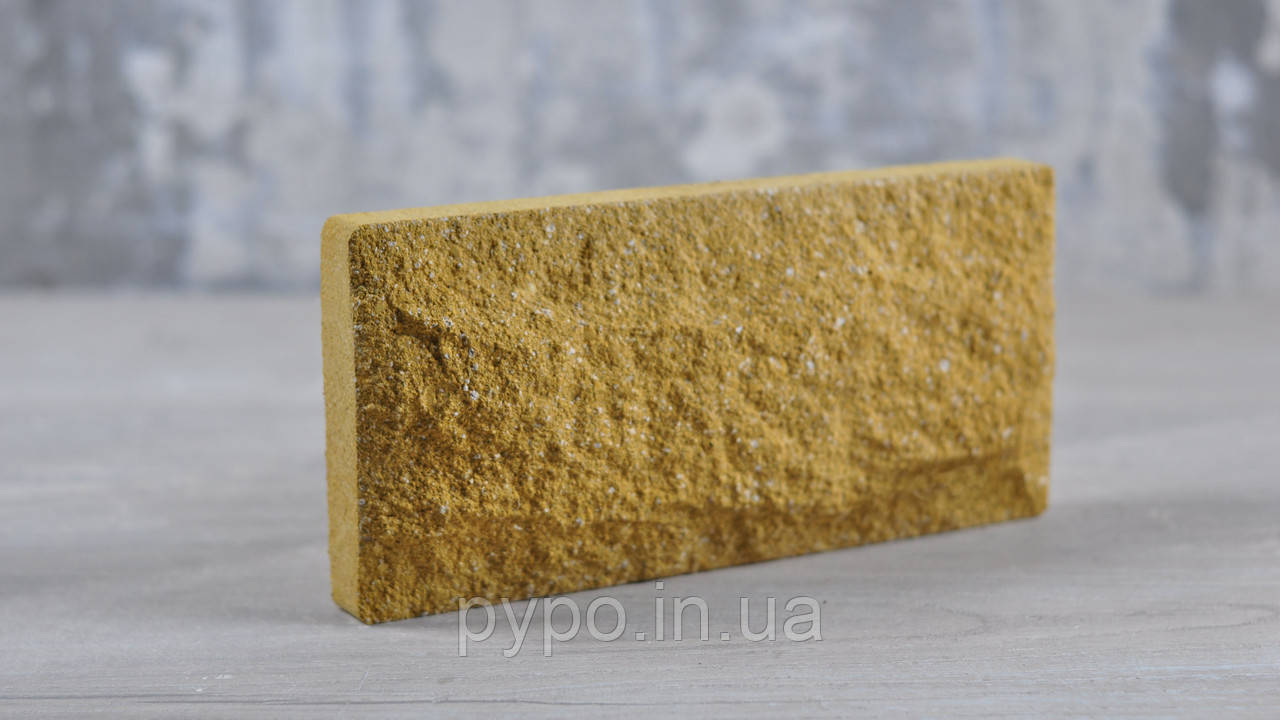Плитка цокольна дорівнює скеля Жовтий "Slim Stone".
