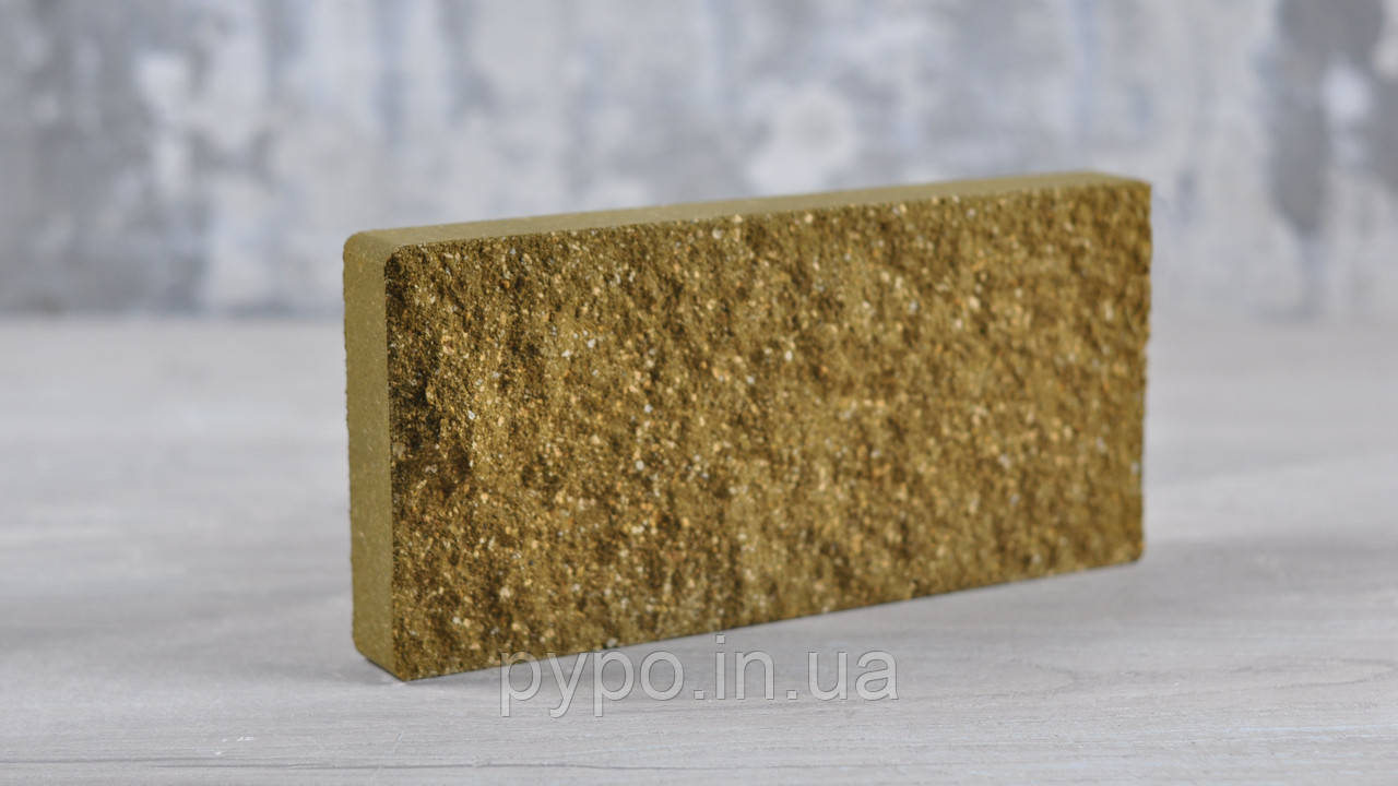 Плитка цокольна колота мармур Гірчичний "Slim Stone".