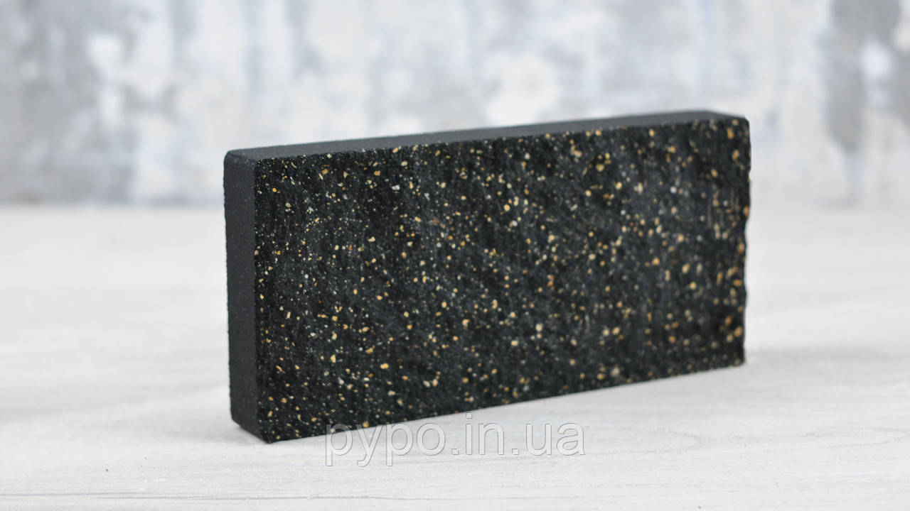 Плитка цокольна колота мармур Чорний "Slim Stone".