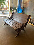 Лавка-стіл трансформер дерев'яна 1500*800*960 сосна, фото 10