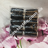 Нитка резинка цвет Черный (упаковка 10 катушек, бобина 25 м)