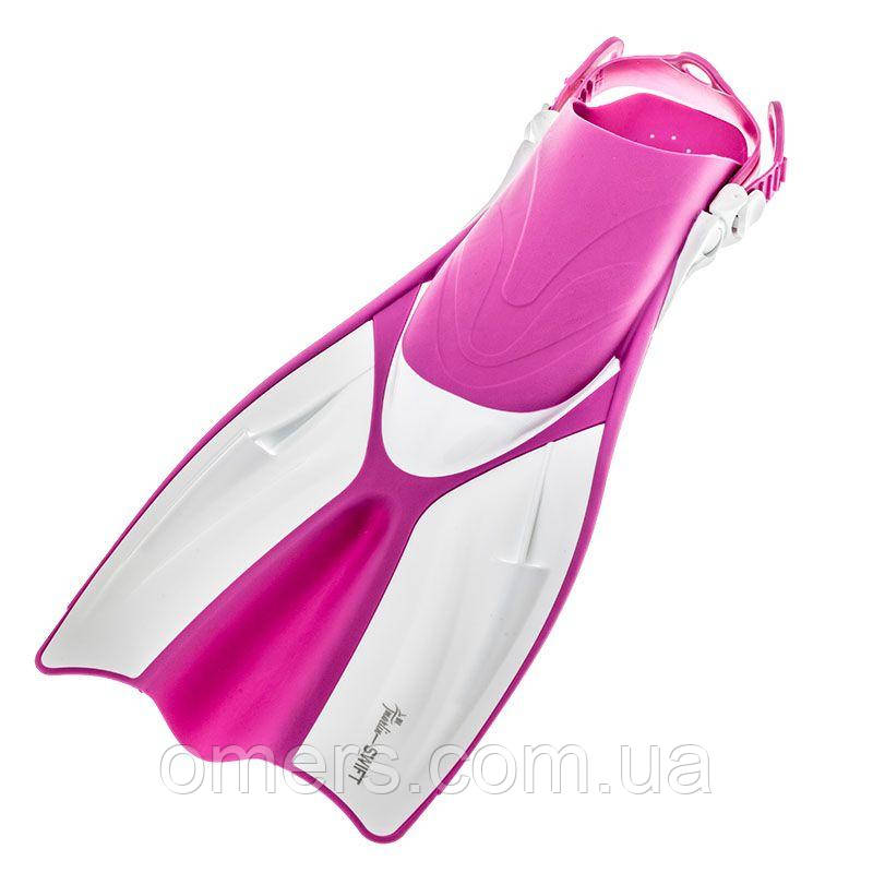 Ласти Marlin SWIFT pink з відкритою п'ятою, короткі