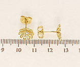 Сережки Xuping QQMM Позолота 14K пусети "Ромашки", фото 3