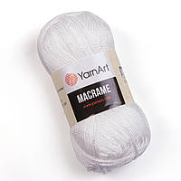 Пряжа YarnArt Macrame (Макраме) 154 белый (шнур для вязания, нитки для макраме)