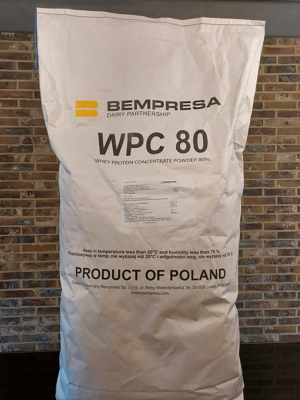 Концентрат сывороточного белка WPC80 Bempresa Польша - фото 1 - id-p1458788657