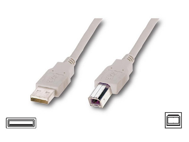 Кабель ATcom ( 6152 ) USB 2.0 AM/BM 0.8 м. ferrite core (білий), пакет