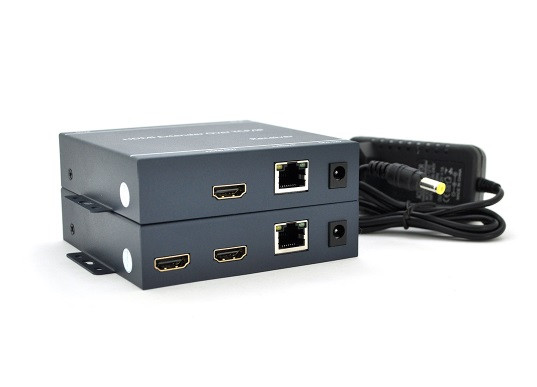Адаптер Voltronic (YT-SCPE HDM-200м1080Р/16770) HDMI-RJ-45/DC-jack Black