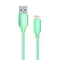 Кабель ColorWay USB-Lihgtning, 1м Mint (CW-CBUL004-MT)