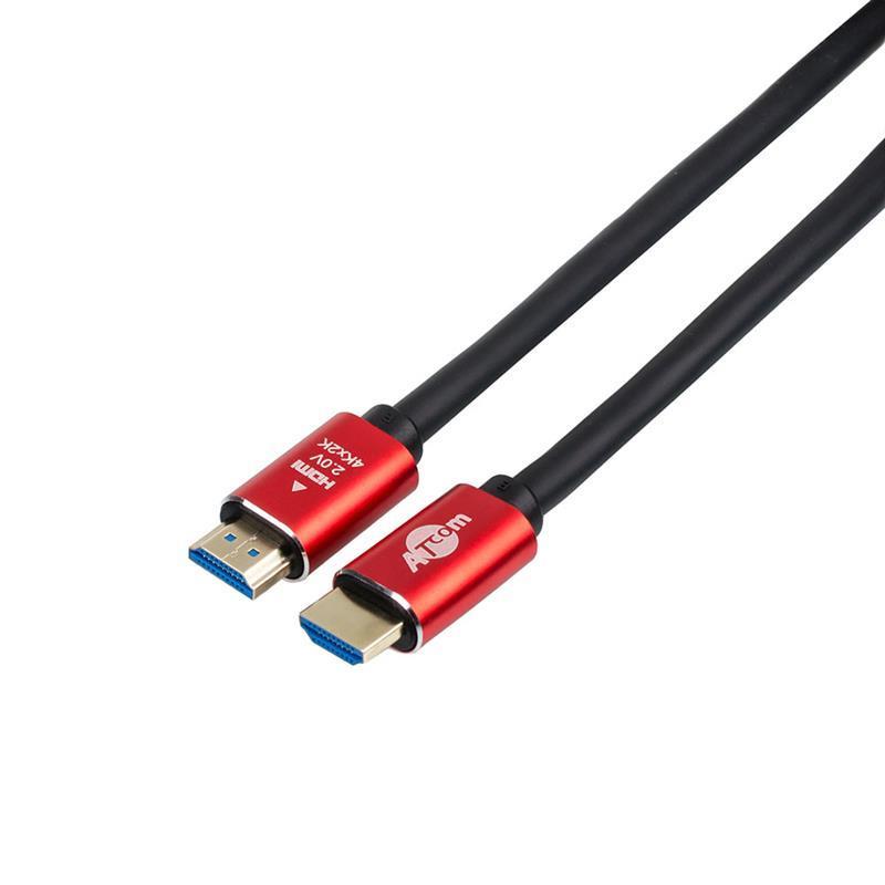 Кабель Atcom HDMI — HDMI V 2.0, (M/M), 15 м, Black/Red (24915), фото 1
