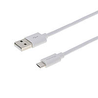 Кабель Grand-X USB microUSB, 2.1 А, 1.5 м, CU White (PM015W), паковання гіфтбокс із вікном