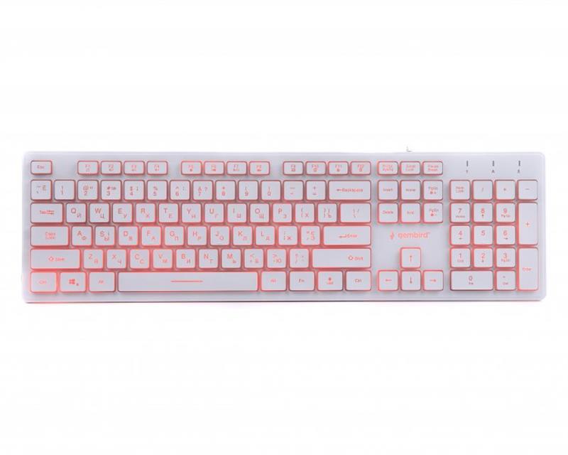Клавіатура Gembird KB-UML3-01-W-UA White USB UKR