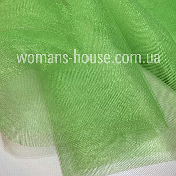 Фатин м'який (середня жорсткість) Крістал ширина 3 м Салатовий