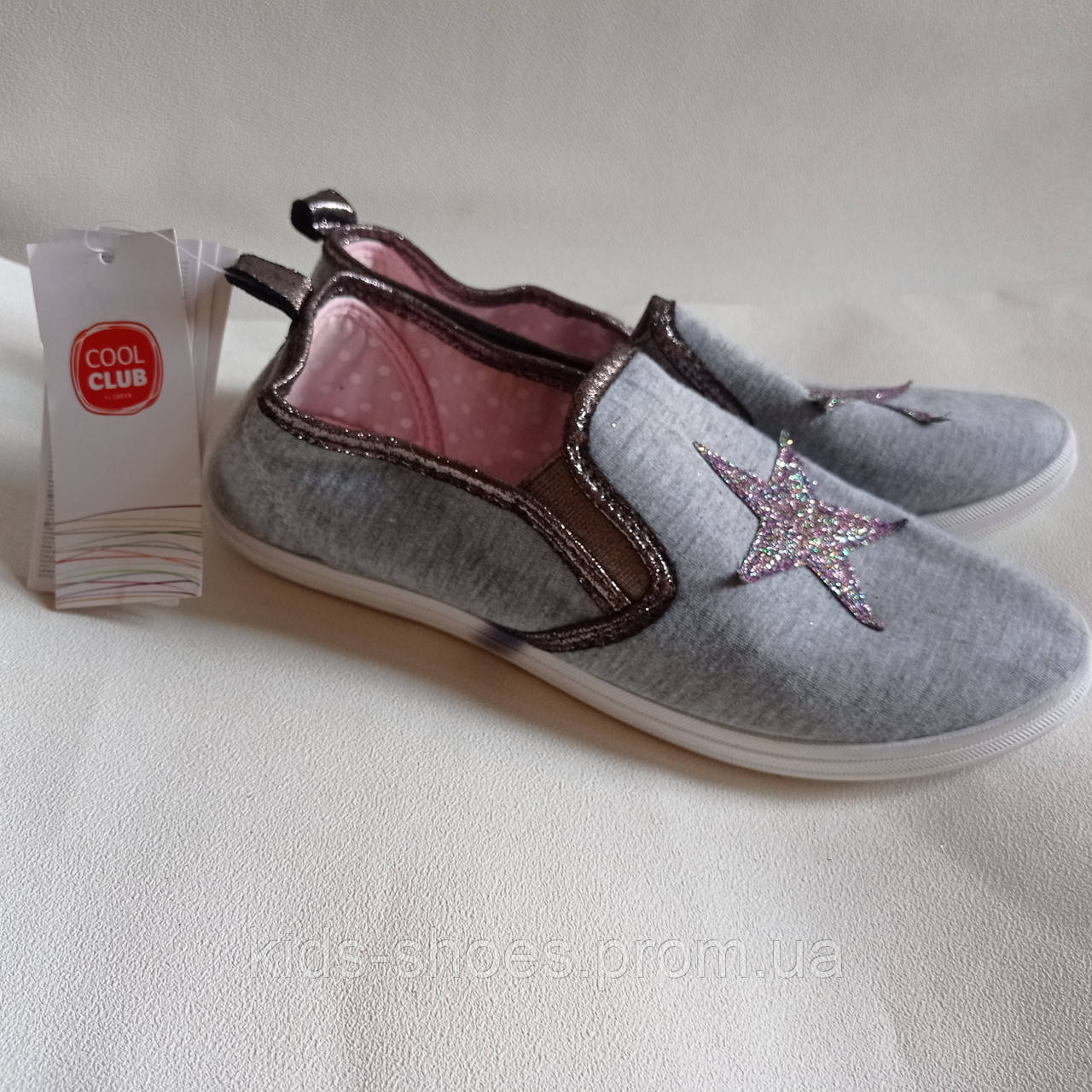 Сліпони, мокасини 37-23,5 Cool club зірка - фото 1 - id-p1465910613