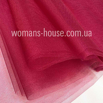 Фатин м'який (середня жорсткість) Крістал ширина 3 м Темно Малиновий