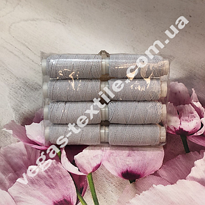 Нитка гумка колір Білий (паковання 10 котушок, бобіна 25 м)