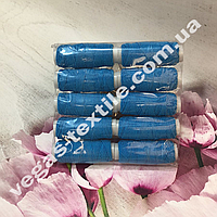 Нитка резинка цвет Голубая-бирюза (упаковка 10 катушек, бобина 25 м)