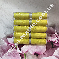 Нитка резинка цвет Желтый (упаковка 10 катушек, бобина 25 м)