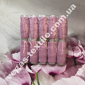 Нитка гумка колір Рожевий (паковання 10 котушок, бобіна 25 м)