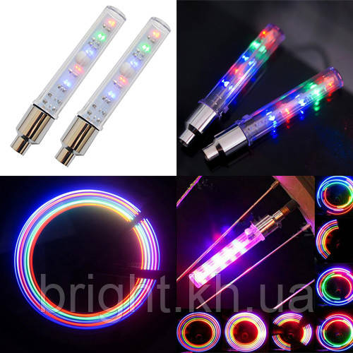 Велозолотник YX-FG192/820, Ultra brite, 3 кольори, 5 LED, управління кнопкою, 5 режимів, 3xAG10