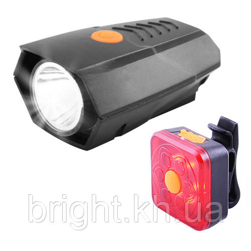 Велосипедний ліхтар BSK-178-2-LM, STOP-6SMD, ЗУ micro USB, вбудований акумулятор