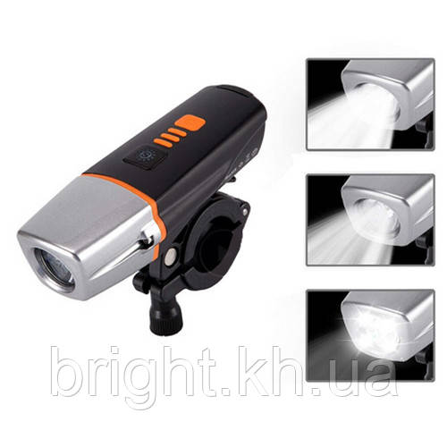 Велосипедний ліхтар BC21Pro-L2 ULTRA LIGHT, AUTOLIGHT SENSOR, антиблік, індикатор заряду, ipx6 Waterproof, анти розряд,