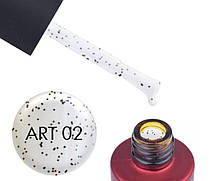 Топ для гель-лаку без липкого шару Kodi Professional No Sticky Top Coat Art 02 з чорною крихтою, 7