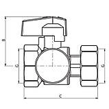 Кран ГГМ з накидною гайкою з термометром Koer KR.1034 - 1" прямий (KR2892), фото 2
