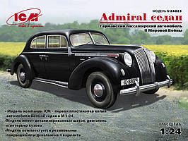 Німецький пасажирський автомобіль ІІІ МВ Admiral седан. 1/24 ICM 24023