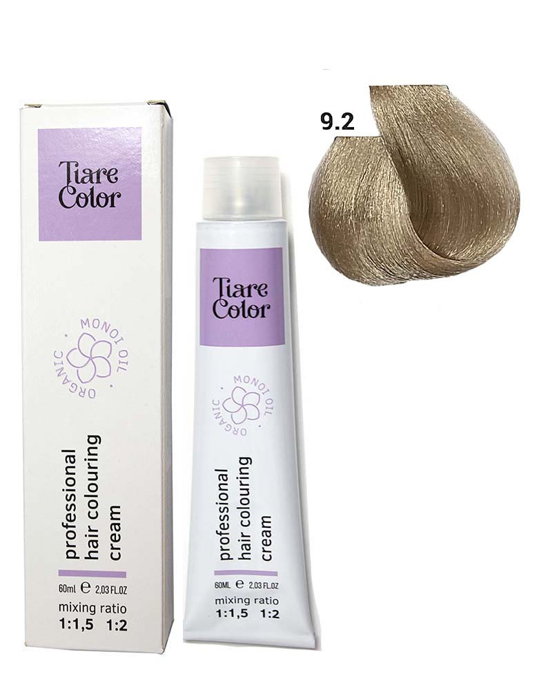 Крем-фарба для волосся Tiare Color №9.2 Very light irisee blonde 60 мл