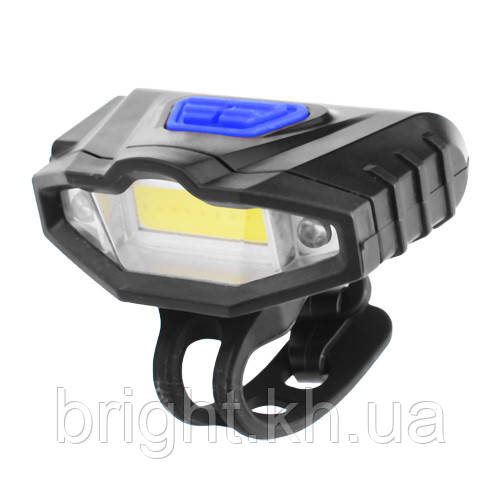 Велосипедний ліхтар KK-901-COB+2LED (RED), ЗУ micro USB, вбудований акумулятор