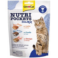 Подушечки Gimcat NutriPockets покетс з сиром і таурином 60г