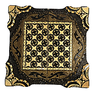 Шахматы, нарды оформлены уникальной резьбой, 60*30*8см, арт.191306