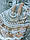 Красива тюль микросетка з білою вишивкою та кордової ниткою з люрексом, фото 9