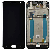 Дисплей (экран) для Asus ZenFone 4 Selfie ZD553KL + тачскрин, черный, с передней панелью