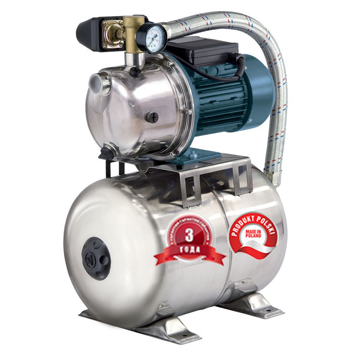Насосна станція нержавійка FORWATER (Akwa Pump) JET 100S 1.1 кВт гарантія 3 роки  Польща
