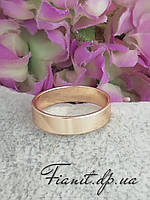 Обручальное кольцо Американка р. 18,5 ширина 4 мм Xuping медицинское золото 18к