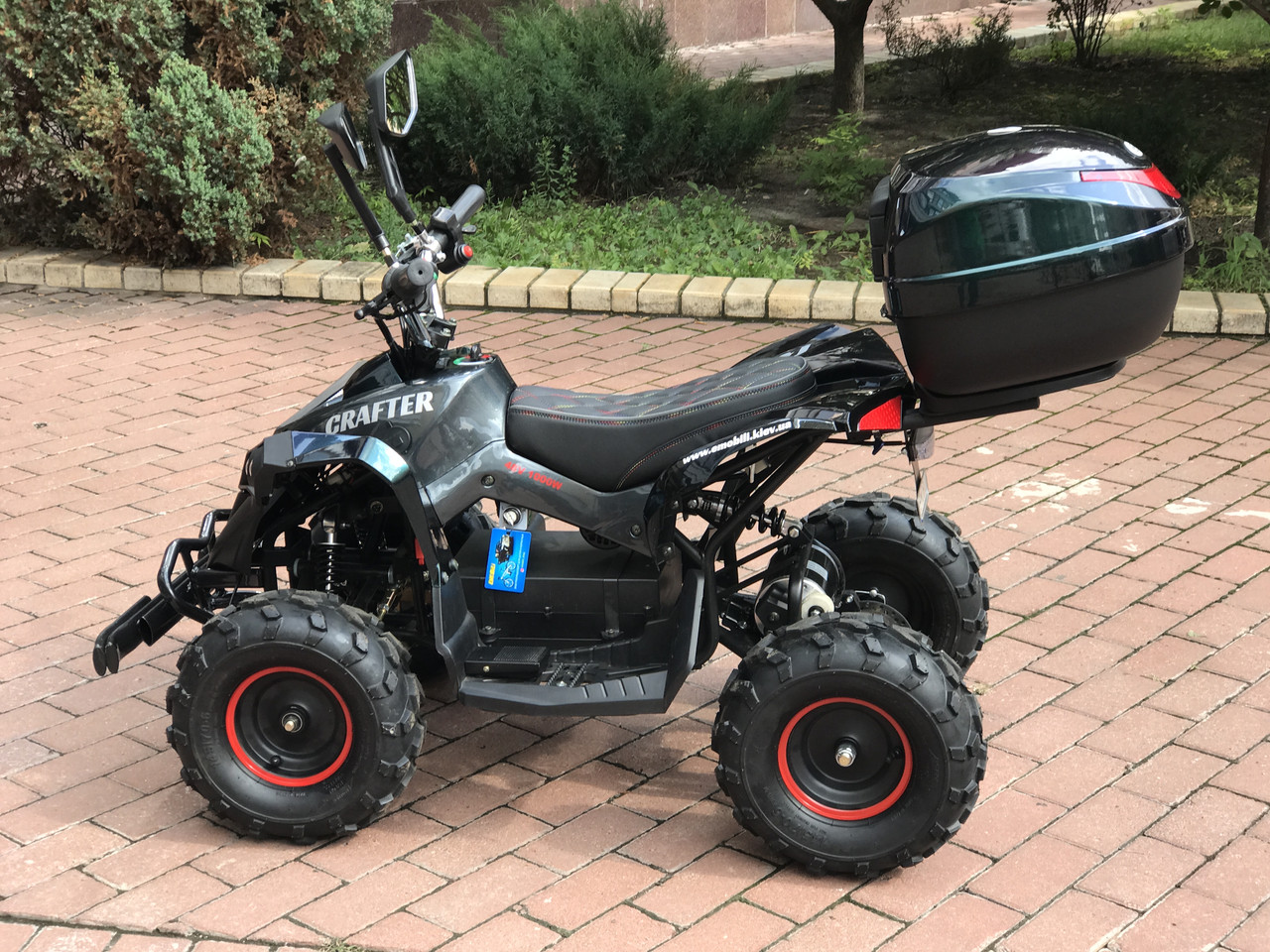 Електроквадроцикл CRAFTER TURBO 48 V 1000 W, знімний бокс, LED передні фари, фото 1
