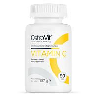 Витамин С OstroVit Vitamin С 1000 мг , вiтамiн С. 90таб для имунитета, против вирумов