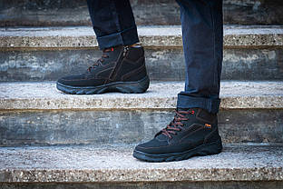 Черевики чоловічі зимові еко-нубук