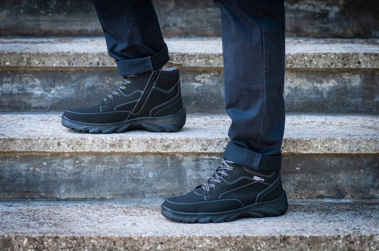 Черевики чоловічі чорні зимові, фото 1