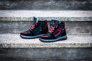 Черевики зимові підліткові дитячі чорні