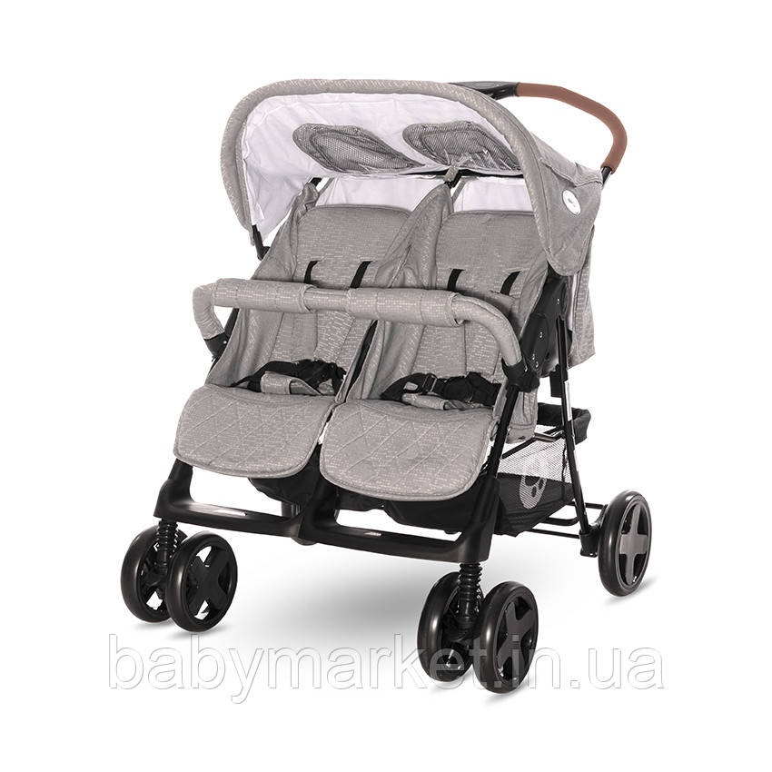 Коляска для двійнят Lorelli TWIN (steel grey), фото 1