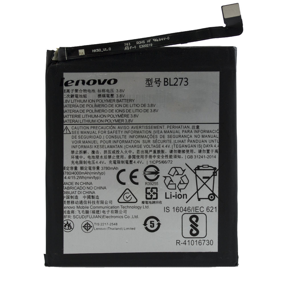 Aкумулятор BL273 для Lenovo K8 Plus 4000mAh