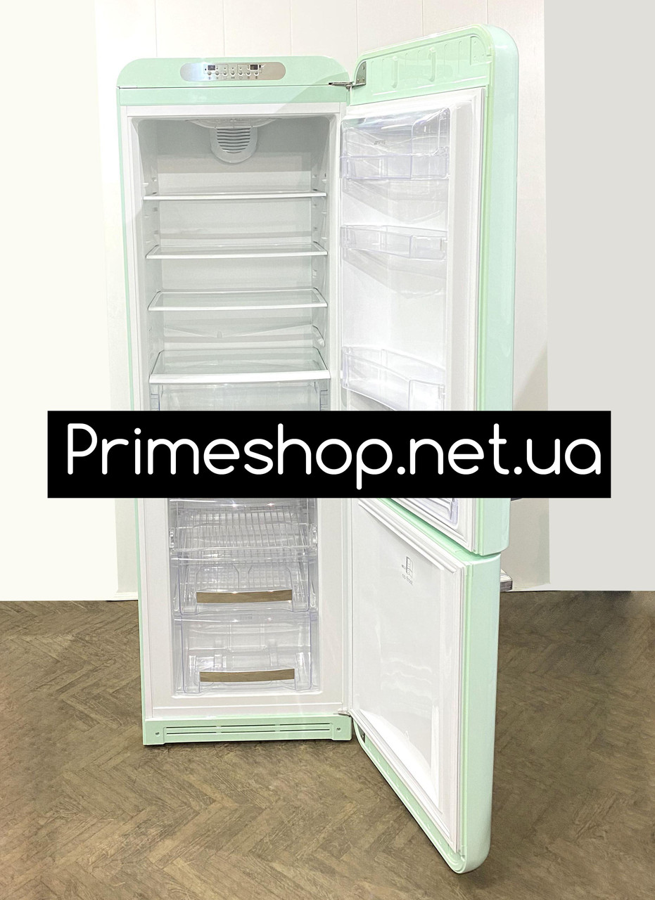 Холодильник SMEG отдельностоящий No Frost 193 см бирюзовый из Германии б\у ЕВРОПА - фото 3 - id-p1466132017